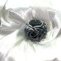 Chubby Black Rose Candle w/ 3D crown frosted petal tips 2pc set!