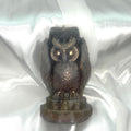 Mystical Owl Candle with 3D crown frosted moldings 2pc set!