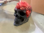 Skull N Roses Candle in Rustic Black 2pc set!