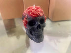 Skull N Roses Candle in Rustic Black 2pc set!
