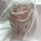 Black Rose Candle with 3D crown frosted petal tips 2pc set!