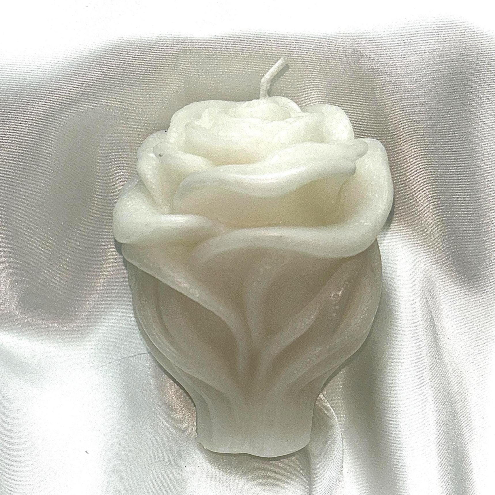 Black Rose Candle with 3D crown frosted petal tips 2pc set!