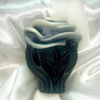Black Rose Candle with 3D crown frosted petal tips 2pc set!