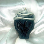Black Rose Candle with 3D crown frosted petal tips 2pc set!