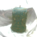 Whimsical Starry Candle w/ 3D crown frosted moldings 2pc set!