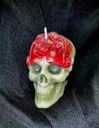 Skull N Roses Candle in Rustic Black 2pc set!