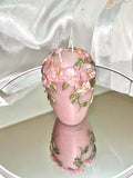Fairy Pink Floral Wedding Candle, Vows of Honor 2pc set!