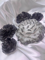 Rustic Black Tipped Peony Candles 3 pc set - The Dark Wonderers