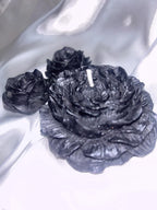 Rustic Black Tipped Peony Candles 3 pc set - The Dark Wonderers
