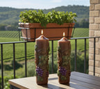 La Dolce Vita Candles in Il Vino Rosso, 3D Crowned Grapevine Moldings, 2pc set!