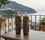 La Dolce Vita Candles in Il Vino Rosso, 3D Crowned Grapevine Moldings, 2pc set!