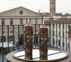 La Dolce Vita Candles in Il Vino Rosso, 3D Crowned Grapevine Moldings, 2pc set!