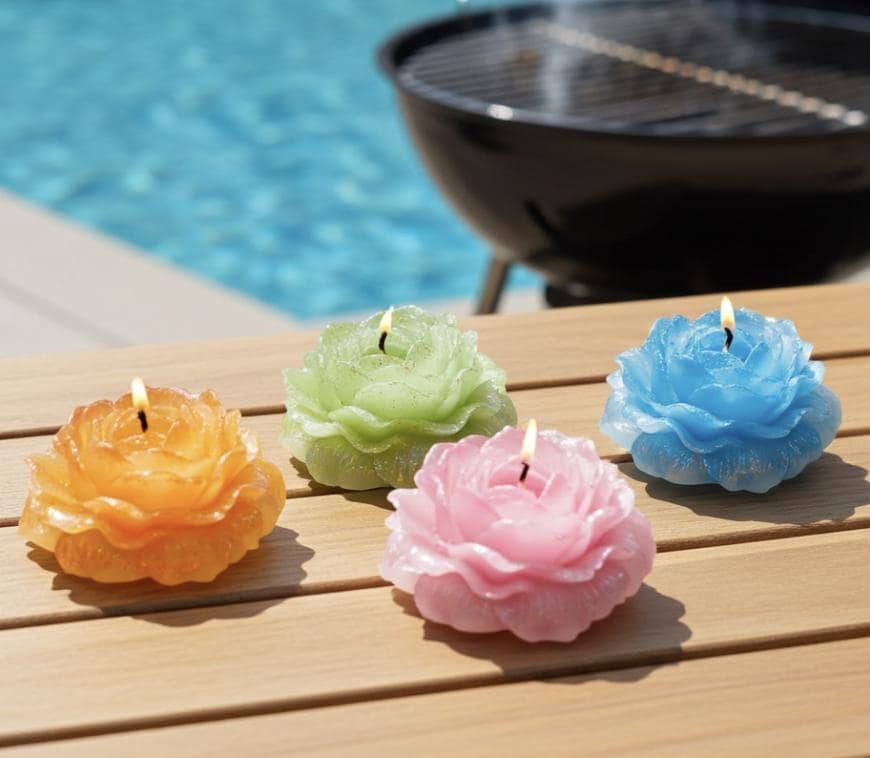 Prosperous Peonies, 3D Frosted Petal Tips, 4 pc set!