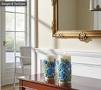 3D Floral Peaking Meadow Candle Set, Spring Green Leaves