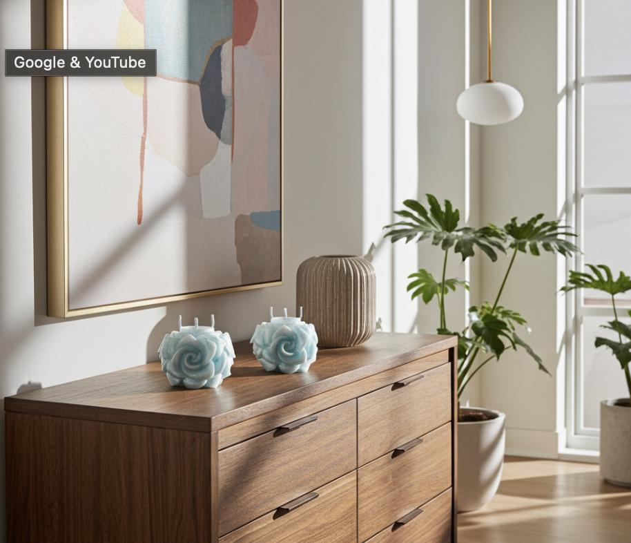 Chubby Roses Are Red Candles, 3D Crown Frosted Petal Tips, 2pc set!