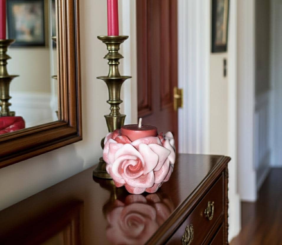 Chubby Roses Are Red Candles, 3D Crown Frosted Petal Tips, 2pc set!