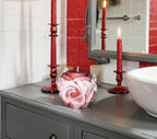 Chubby Roses Are Red Candles, 3D Crown Frosted Petal Tips, 2pc set!