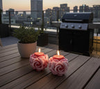 Chubby Roses Are Red Candles, 3D Crown Frosted Petal Tips, 2pc set!