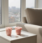 Rose Bud Candles, Beautifully Smothered in Fairy Pink, 2pc set!