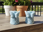 Snow Butterfly Candle, 3D Frosted Moldings, 2 pc set!