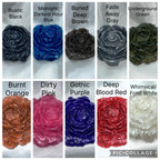 Rustic Black 3D Frosted Petal Tipped Peony Candles, The Dark Wanderers, 3 pc set!