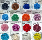 3D Crown Edged Chubby Rose Candles, Fairy Pink, 2pc set!