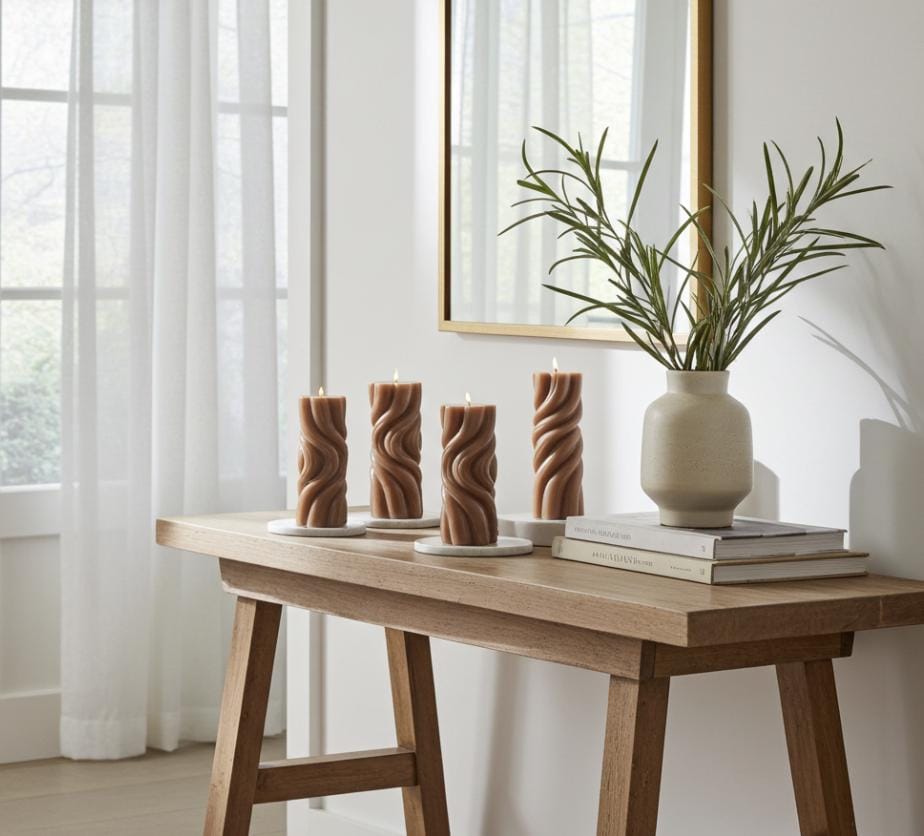 Ripples Of Time in Copper Sun Tan, 3D Crown Molded, 4 pc set!