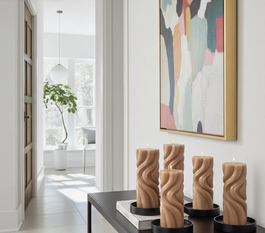 Ripples Of Time in Copper Sun Tan, 3D Crown Molded, 4 pc set!