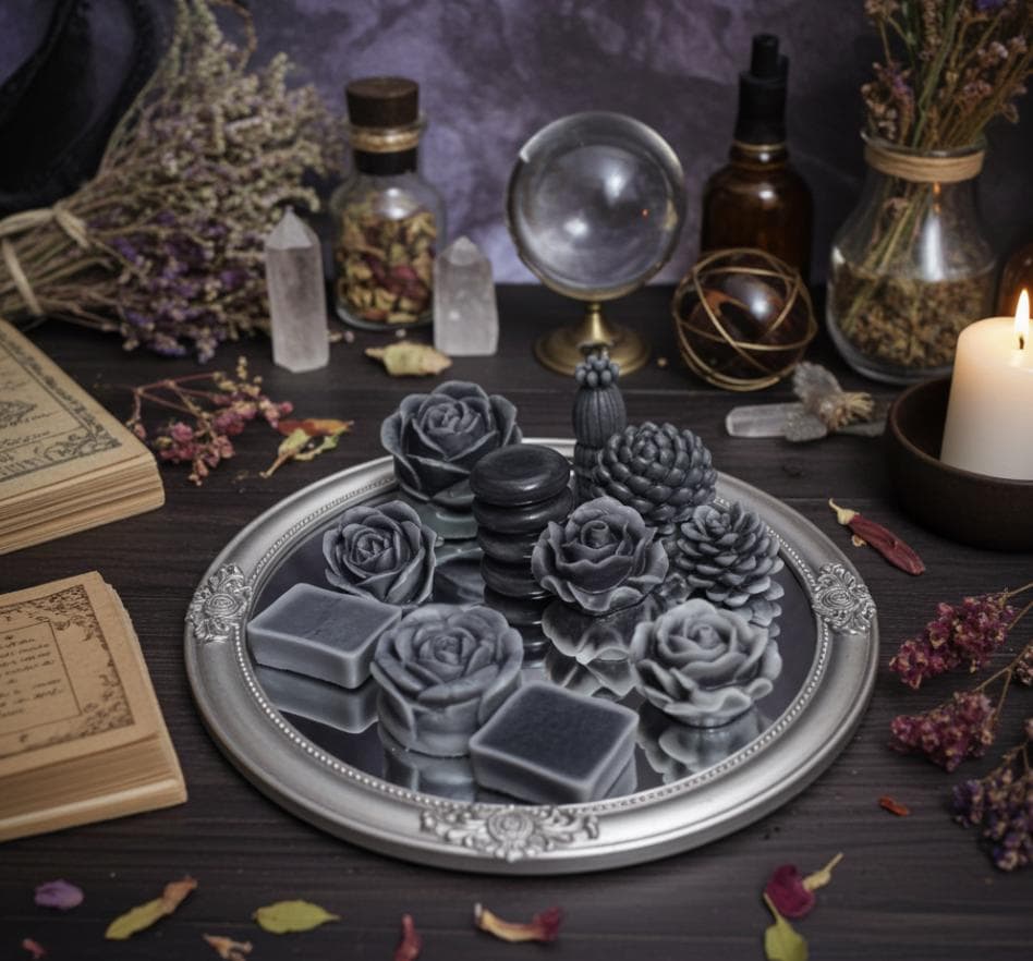 Dark Floral 3D Frosted Wax Tarts, Eucalyptus Scented, 13 pc set!