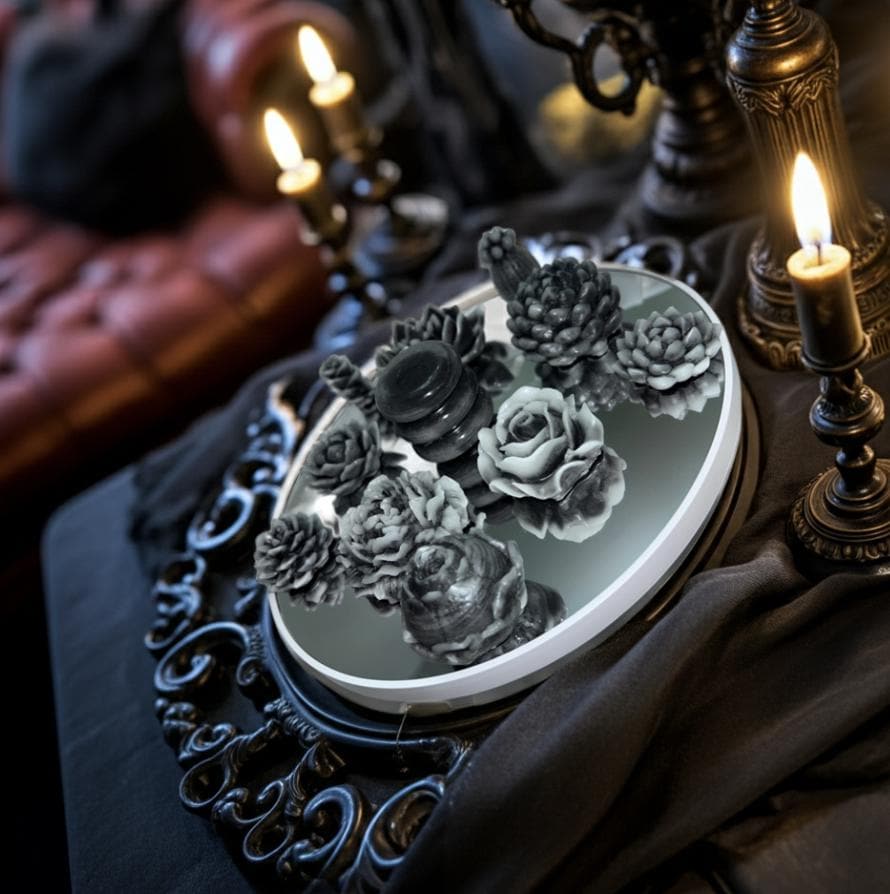 Dark Floral 3D Frosted Wax Tarts, Eucalyptus Scented, 13 pc set!