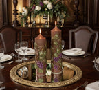 La Dolce Vita Candles in Il Vino Rosso, 3D Crowned Grapevine Moldings, 2pc set!