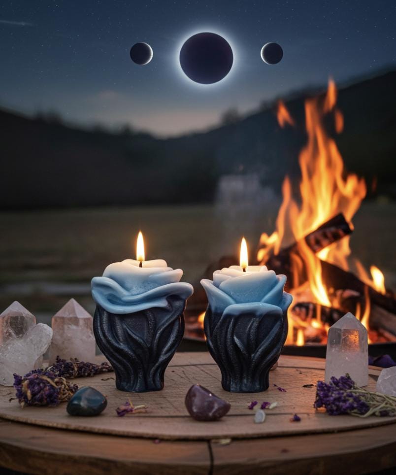 Black Rose Candles, 3D Crown Frosted Petal Tips, 2pc set!