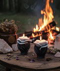 Black Rose Candles, 3D Crown Frosted Petal Tips, 2pc set!