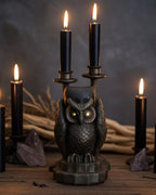 Mystical Owl Candles, 3D Frosted Moldings, 2pc set!