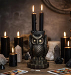 Mystical Owl Candles, 3D Frosted Moldings, 2pc set!