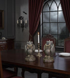 Mystical Owl Candles, 3D Frosted Moldings, 2pc set!