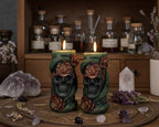 Skull Reptile Wrapped Candles, 3D Copper Red Roses (2pc Set)