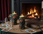 Skull Reptile Wrapped Candles, 3D Copper Red Roses (2pc Set)