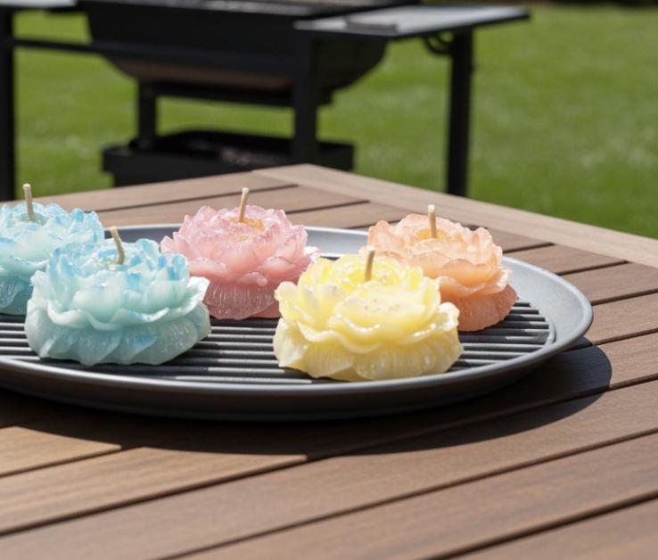 Prosperous Peonies, 3D Frosted Petal Tips, 4 pc set!