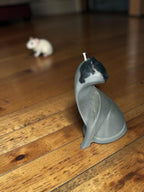 Siamese Cat Candle – Seal Point Wax Figurine, Mica Powder Dye Home Decor