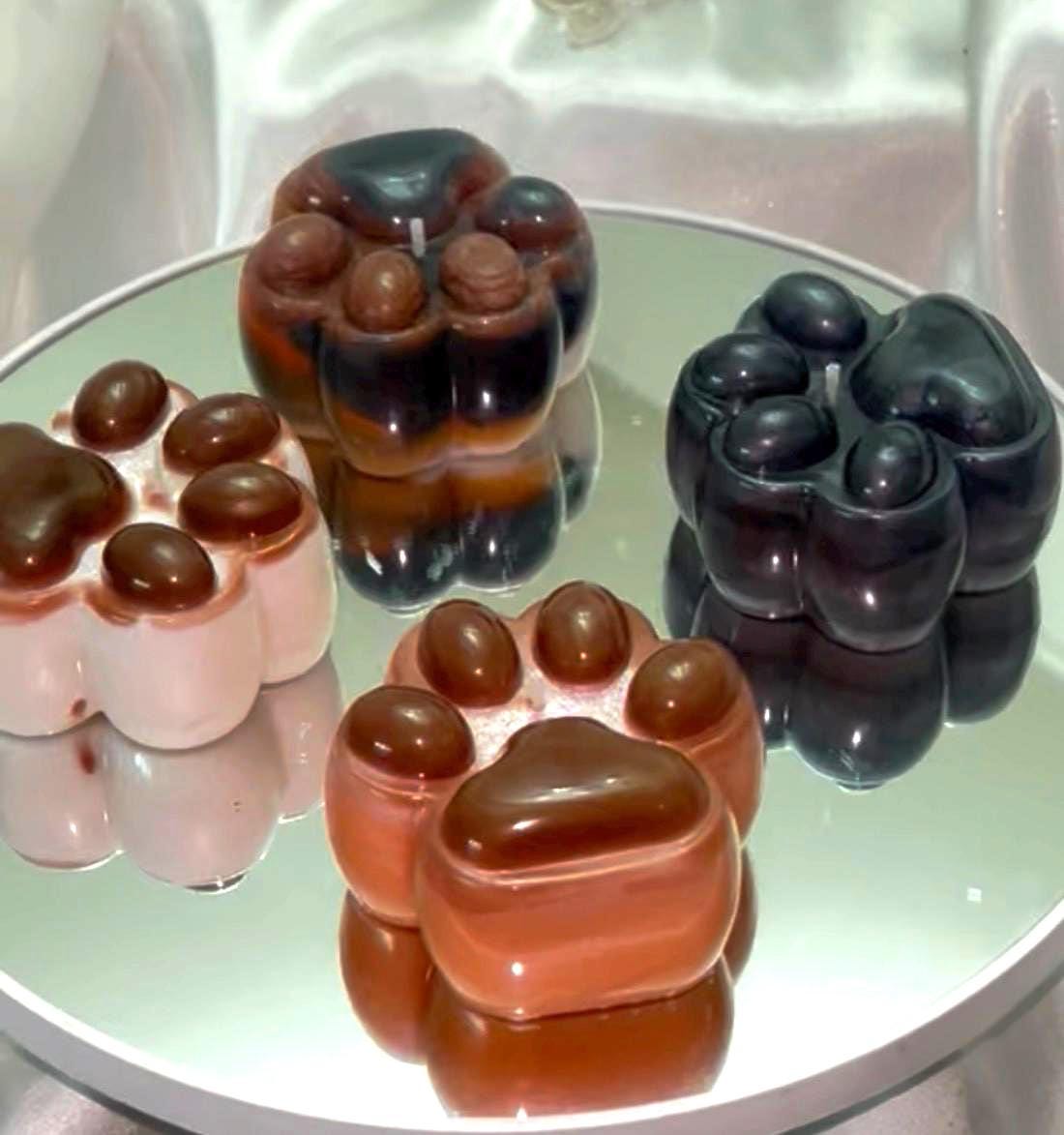 Paw Cups Candles, 4 pc set!