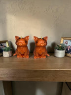 Heathcliff Orange Cat Candle, 2 pc set!