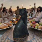 The Black Cat of Bastet Candle, 2pc set!