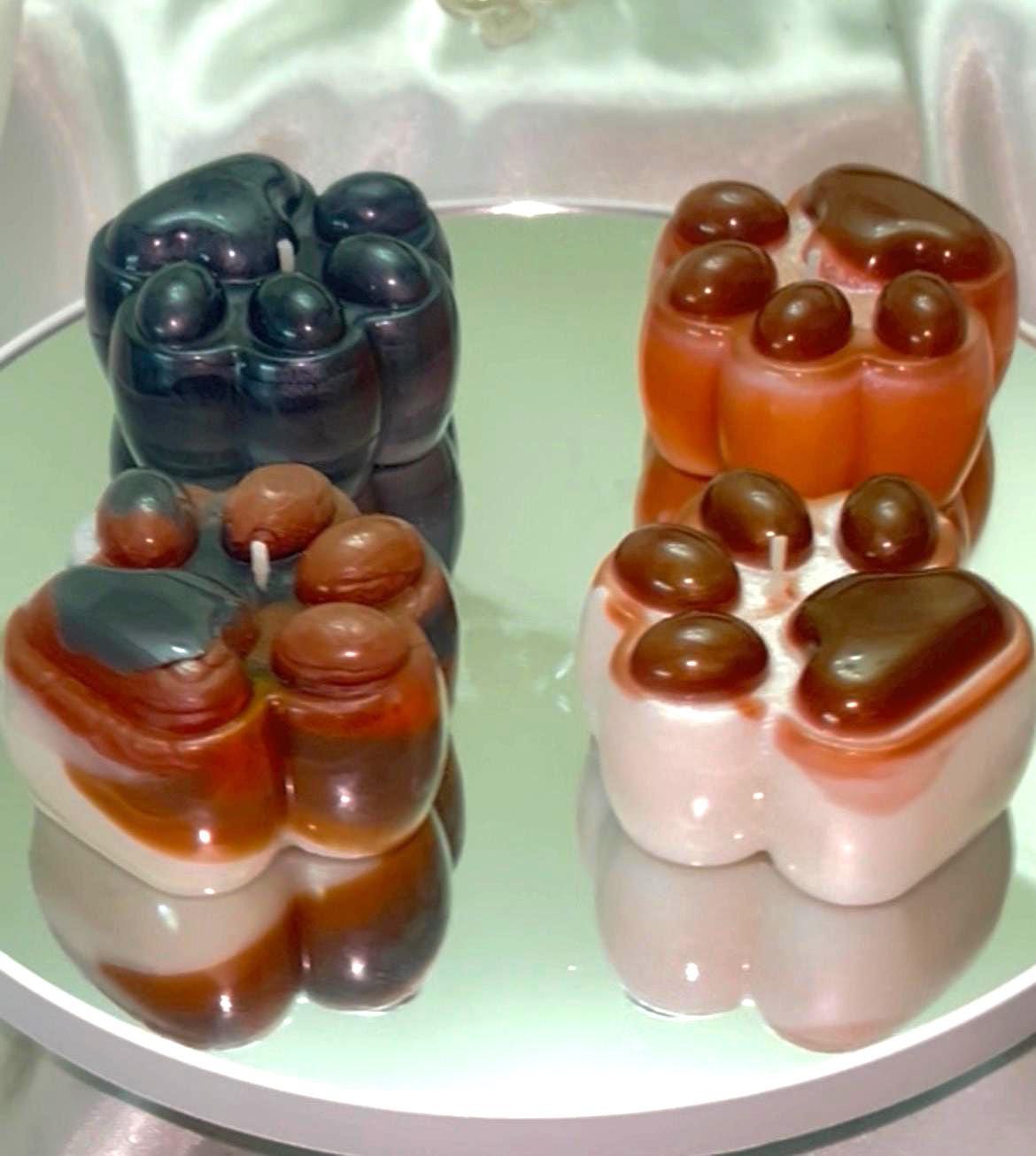 Paw Cups Candles, 4 pc set!