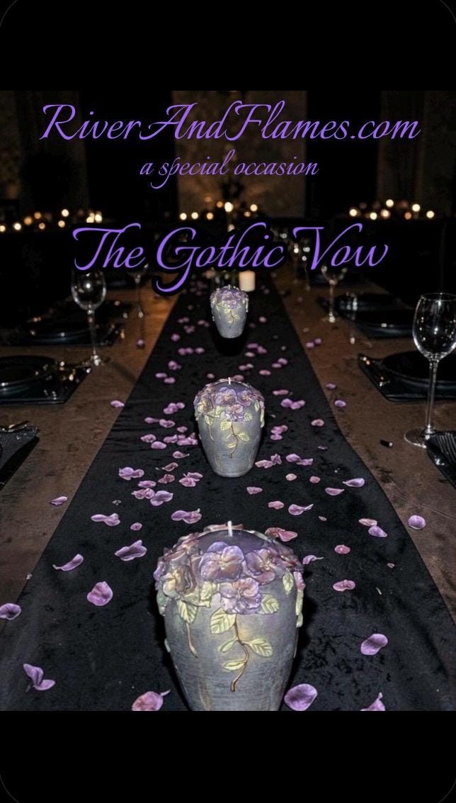 The Gothic Vow Candles, 2pc set!