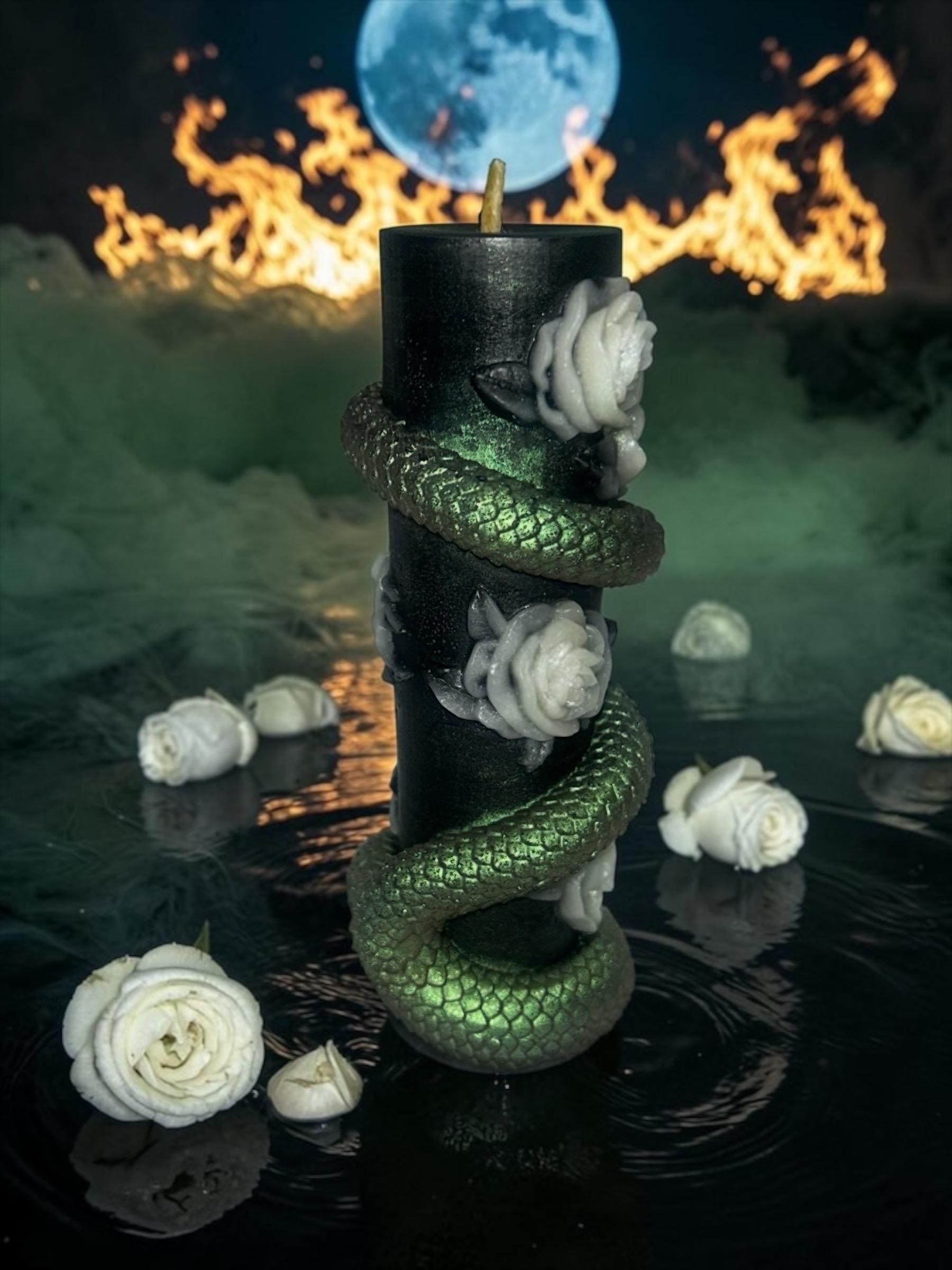 Serpent and The Roses Candle, 2pc set!