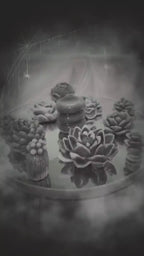Dark Floral 3D Frosted Wax Tarts, Eucalyptus Scented, 13 pc set!