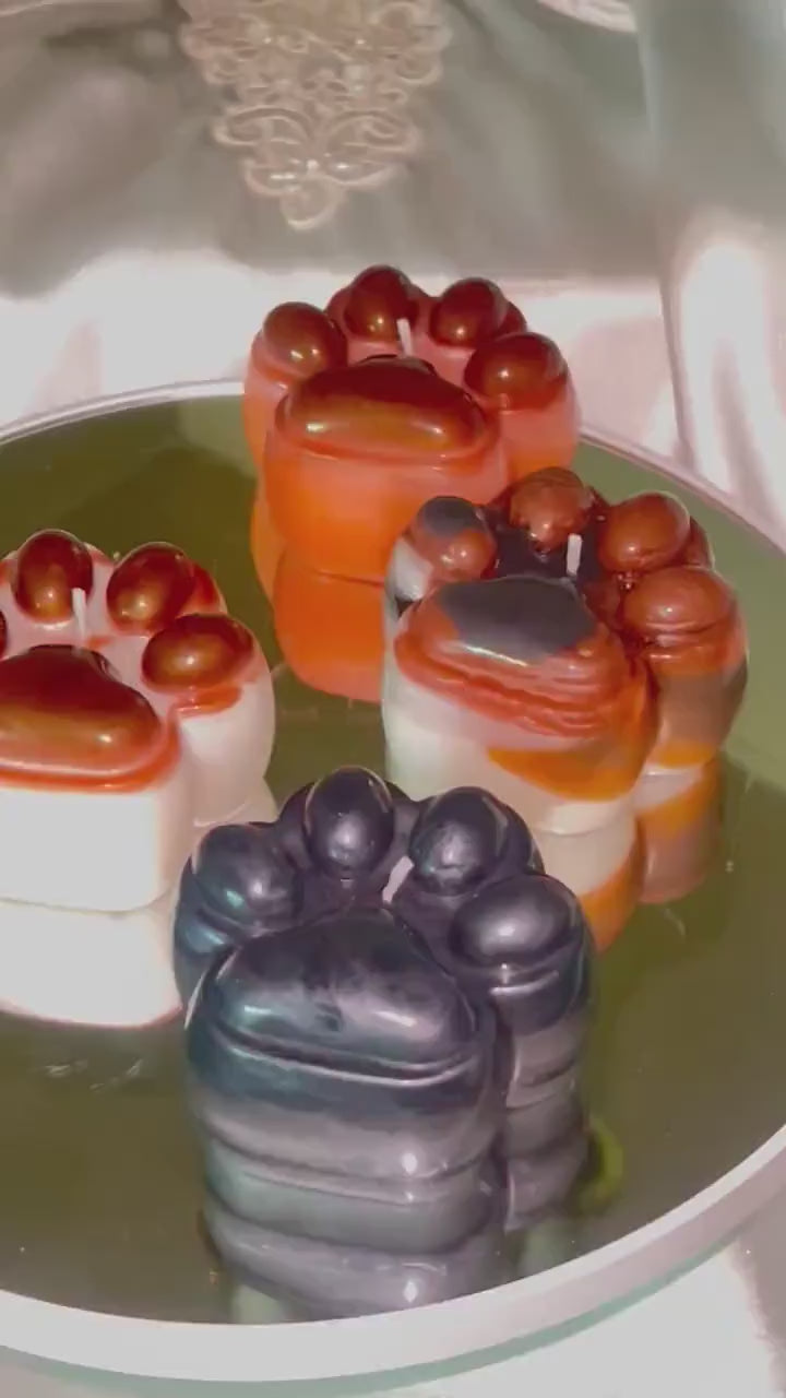 Paw Cups Candles, 4 pc set!