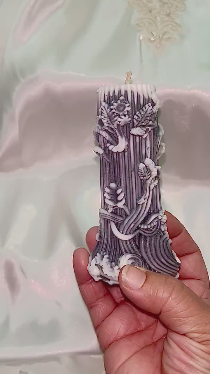 Dark In Rome Candles, 3D Crown Frosted Moldings, 3 pc set!