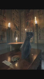 The Black Cat of Bastet Candle, 2pc set!